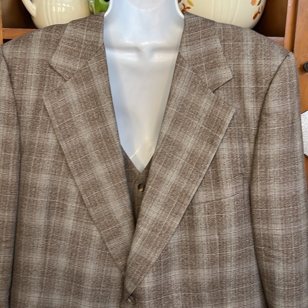 Union International Collection 100% Virgin Wool 2 Piece Blazer & Vest Set 48R - Picture 3 of 12